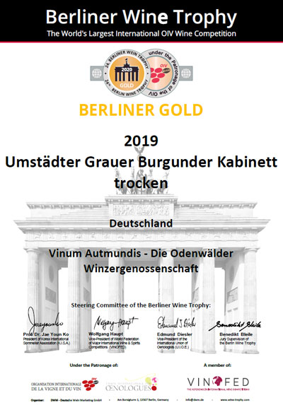 Berliner Trophy Grauer Burgunder trocken