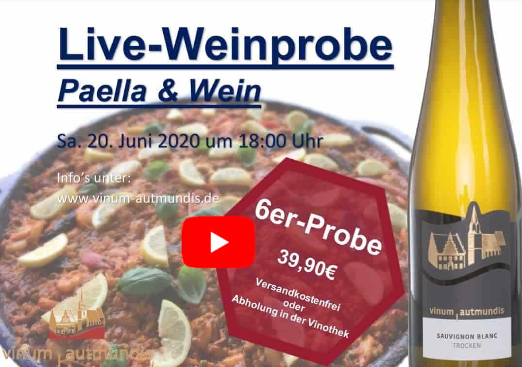 Video Live-Weinprobe Paella und Wein